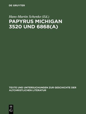 cover image of Papyrus Michigan 3520 und 6868(a)